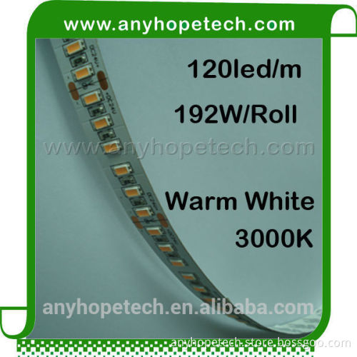 High Performance DC24V 38.4W per Meter 600LEDs strip led 3000k